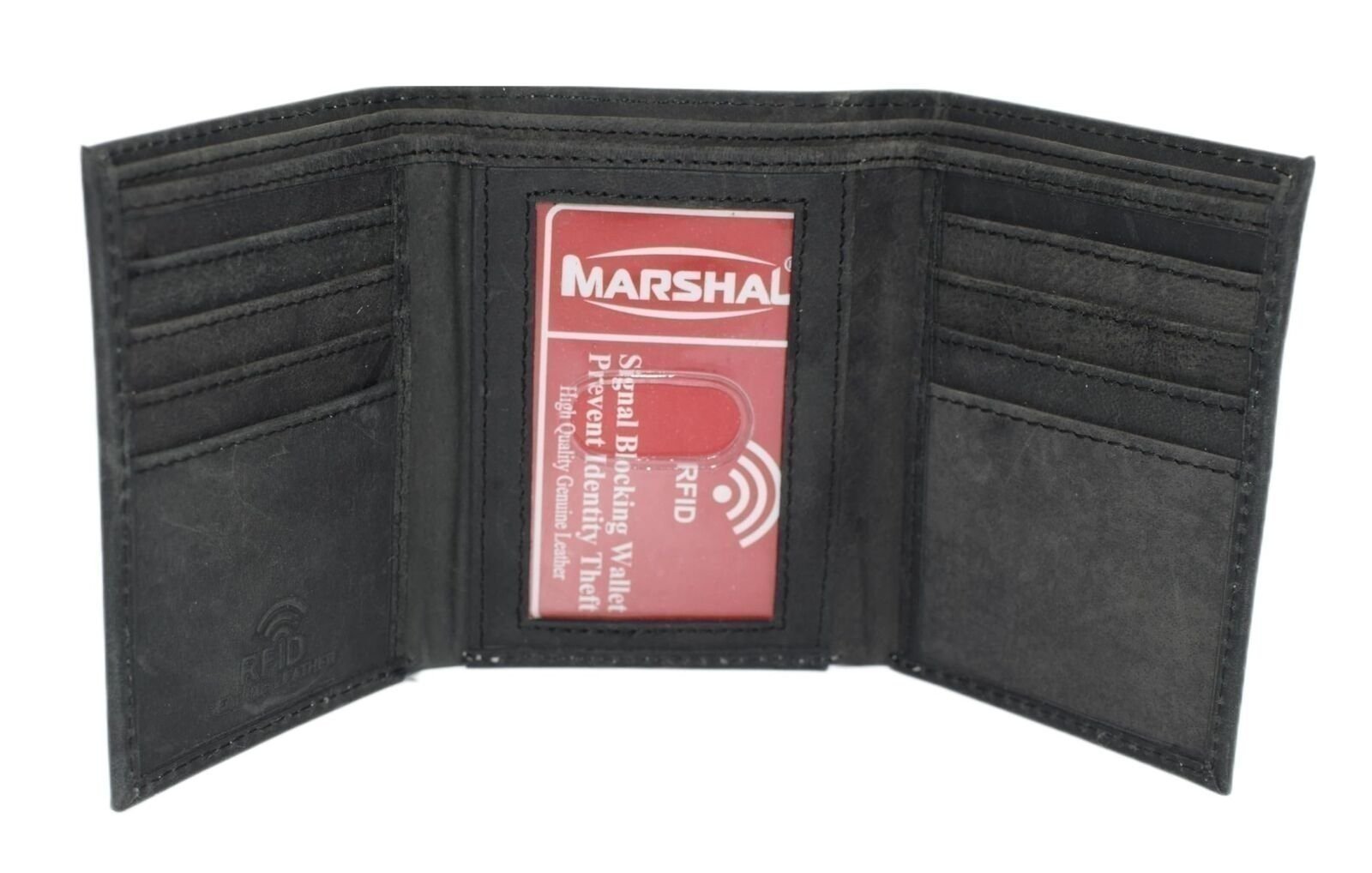 RFID Protected Men's Slim Trifold Wallet Vintage Leather Wallets for Men with...
