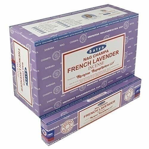 SATYA Nag Champa French Lavender Agarbatti | Handrolled Masala Incense Sticks |