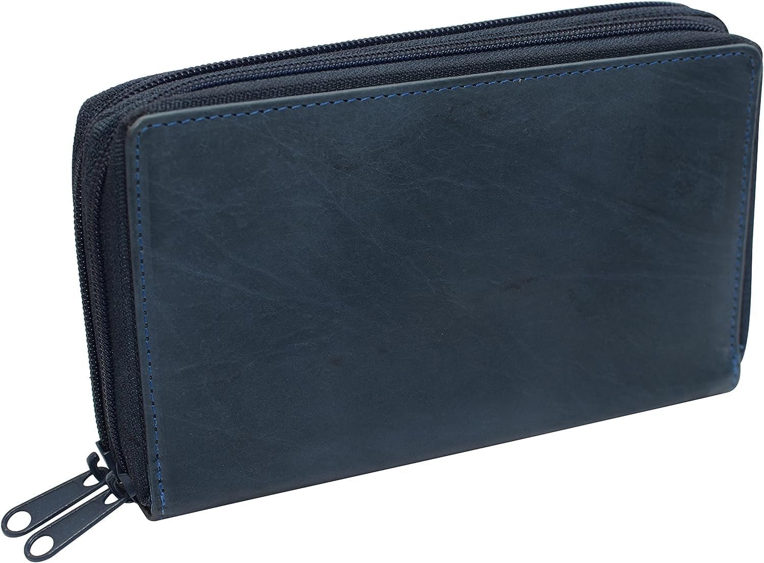 CAZORO RFID Blocking Genuine Leather Zip Around Large Wallet for Women Credit... - Picture 18 of 25