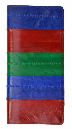 Genuine Eel Skin Simple Basic Checkbook Cover Holder by Marshal® - Picture 8 of 9