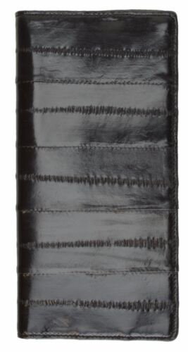 Genuine Eel Skin Simple Basic Checkbook Cover Holder by Marshal® - Picture 4 of 9