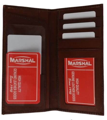 Genuine Leather Checkbook Cover Wallet Organizer with Credit Card Holder Marshal - Picture 9 of 9