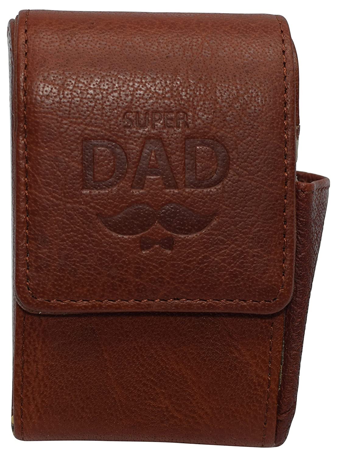 Cigarette Storage Organizer Genuine Leather Tobaccos Pouch Lighter Holder Logos - Picture 14 of 14