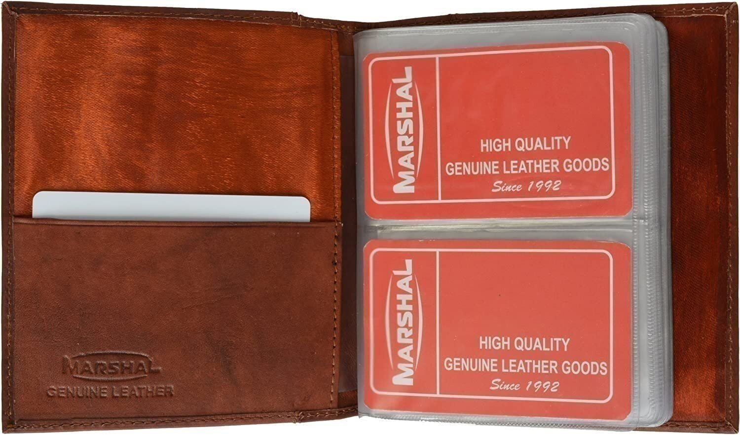 Marshal Leather 48 Count Bifold Credit Card Business Card Holder