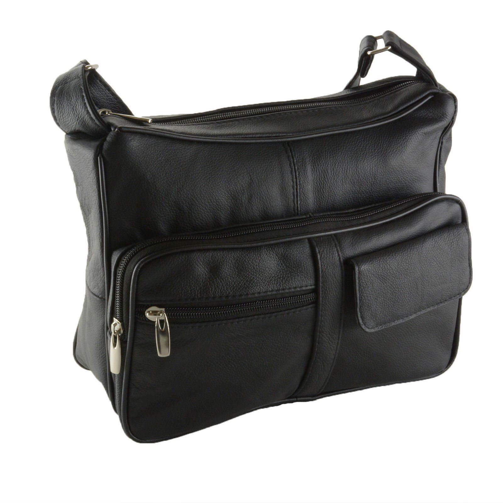 MARSHAL Medium Leather Handbag | Ladies Shoulder Bag | Organizer w Built in Wall