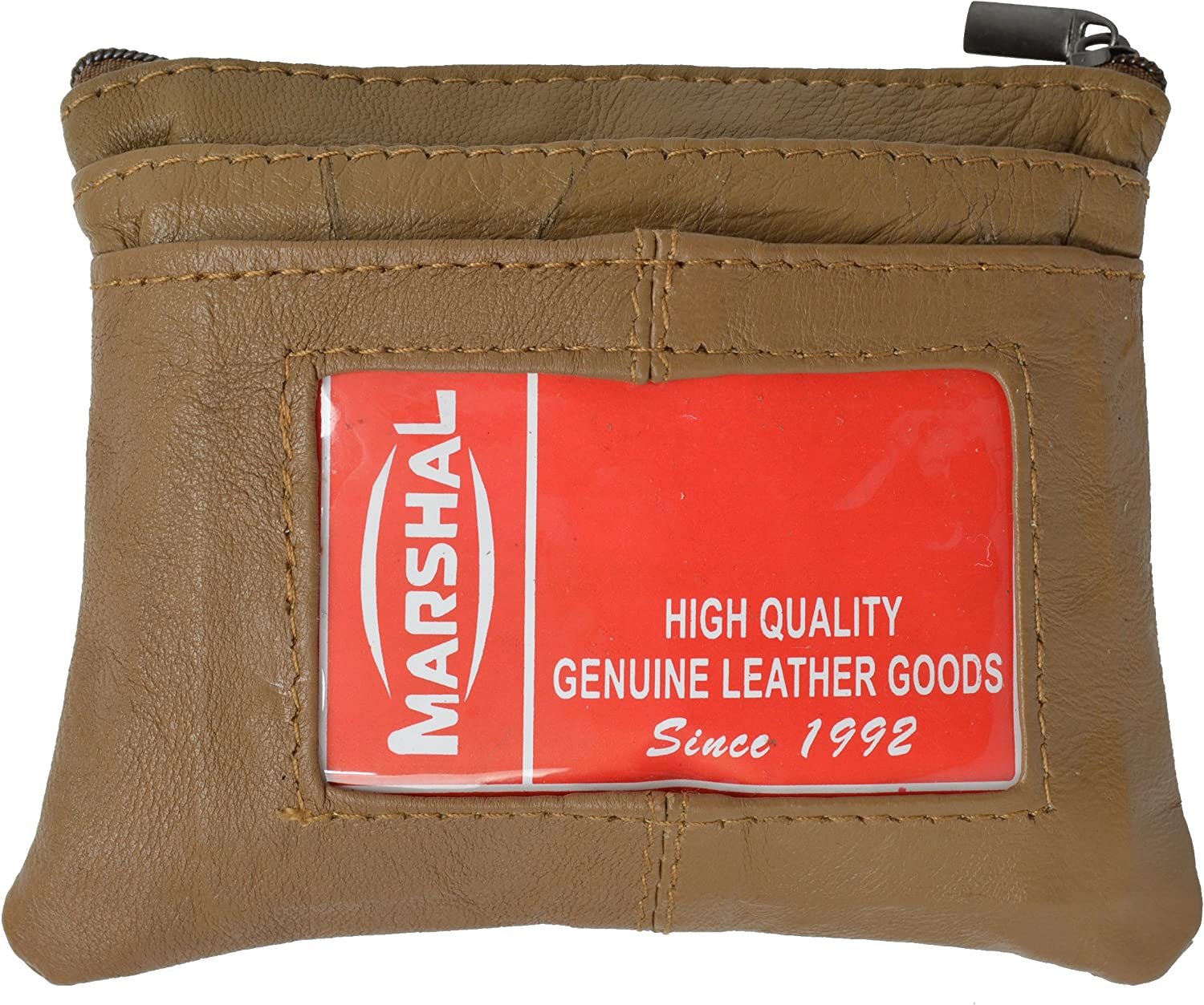 Marshal Genuine Leather Coin Purse with Front Id Holder