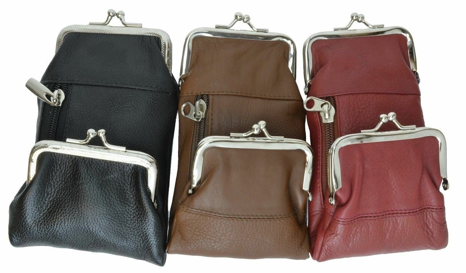 Black Leather Purse Cigarette Pack Holder Pouch Case With