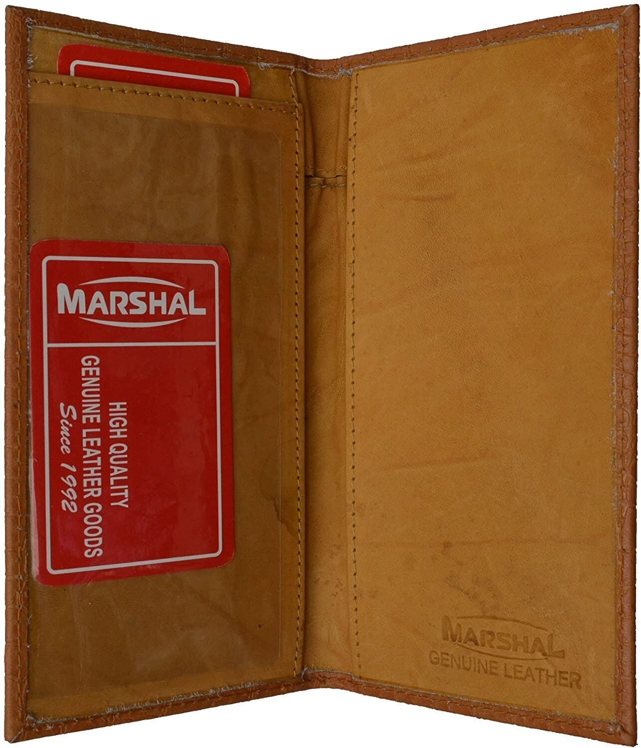 Marshal Leather Basic Checkbook Cover Case #156 (Black with snap)