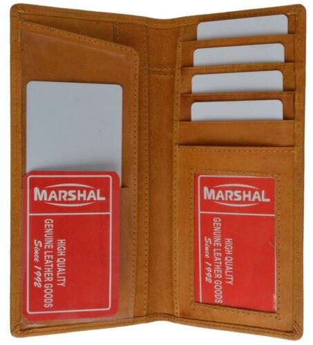 Genuine Leather Checkbook Cover Wallet Organizer with Credit Card Holder Marshal - Picture 8 of 9