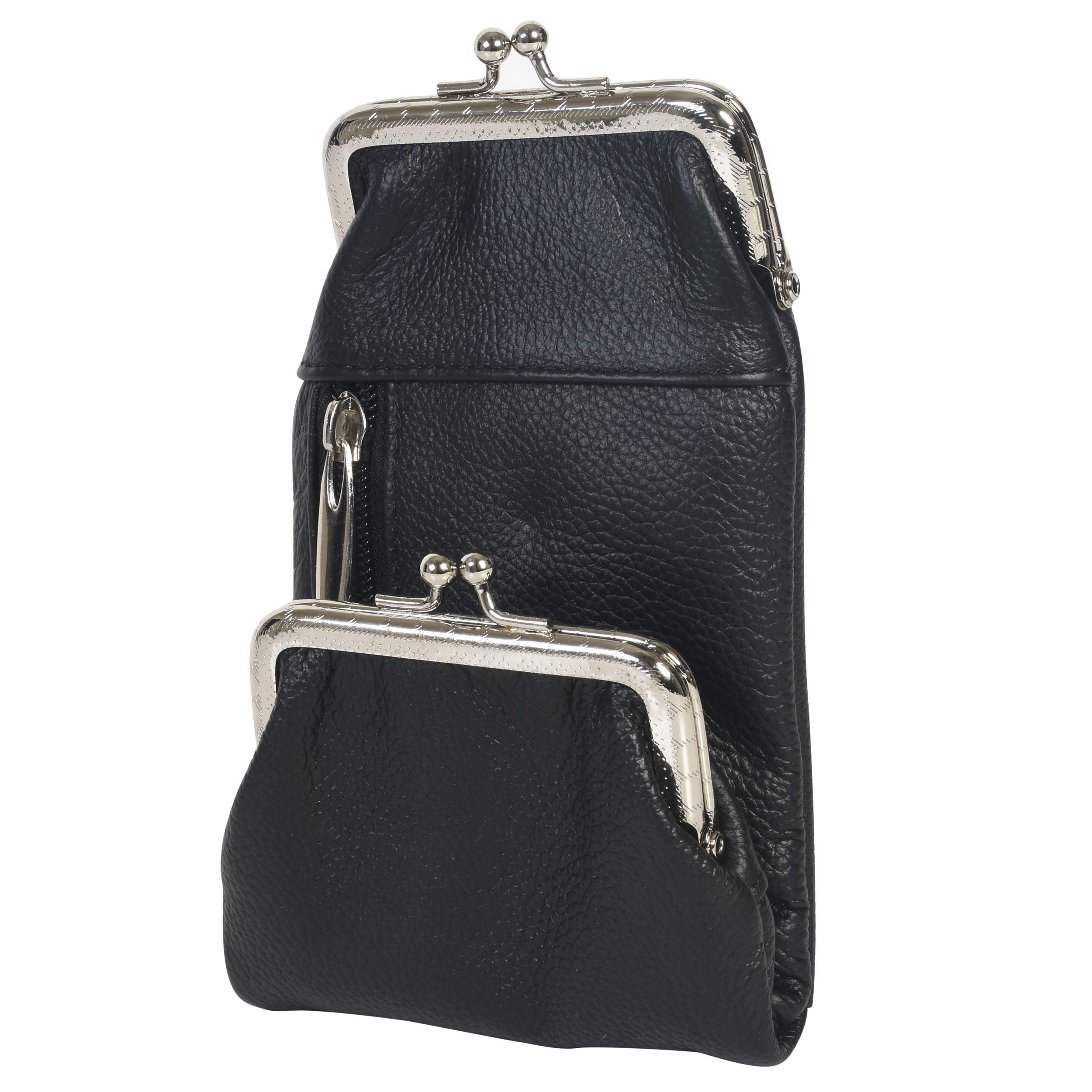 Womens Leather Cigarette and Lighter Case with Twist Clasp (Wine)