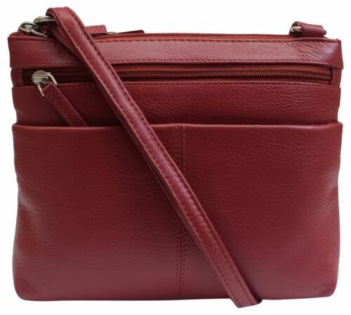 Womens Premium Leather Luxury Crossbody Shoulder Handbag Purse for Ladies - Picture 15 of 19