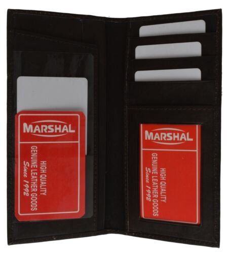 Genuine Leather Checkbook Cover Wallet Organizer with Credit Card Holder Marshal - Picture 7 of 9