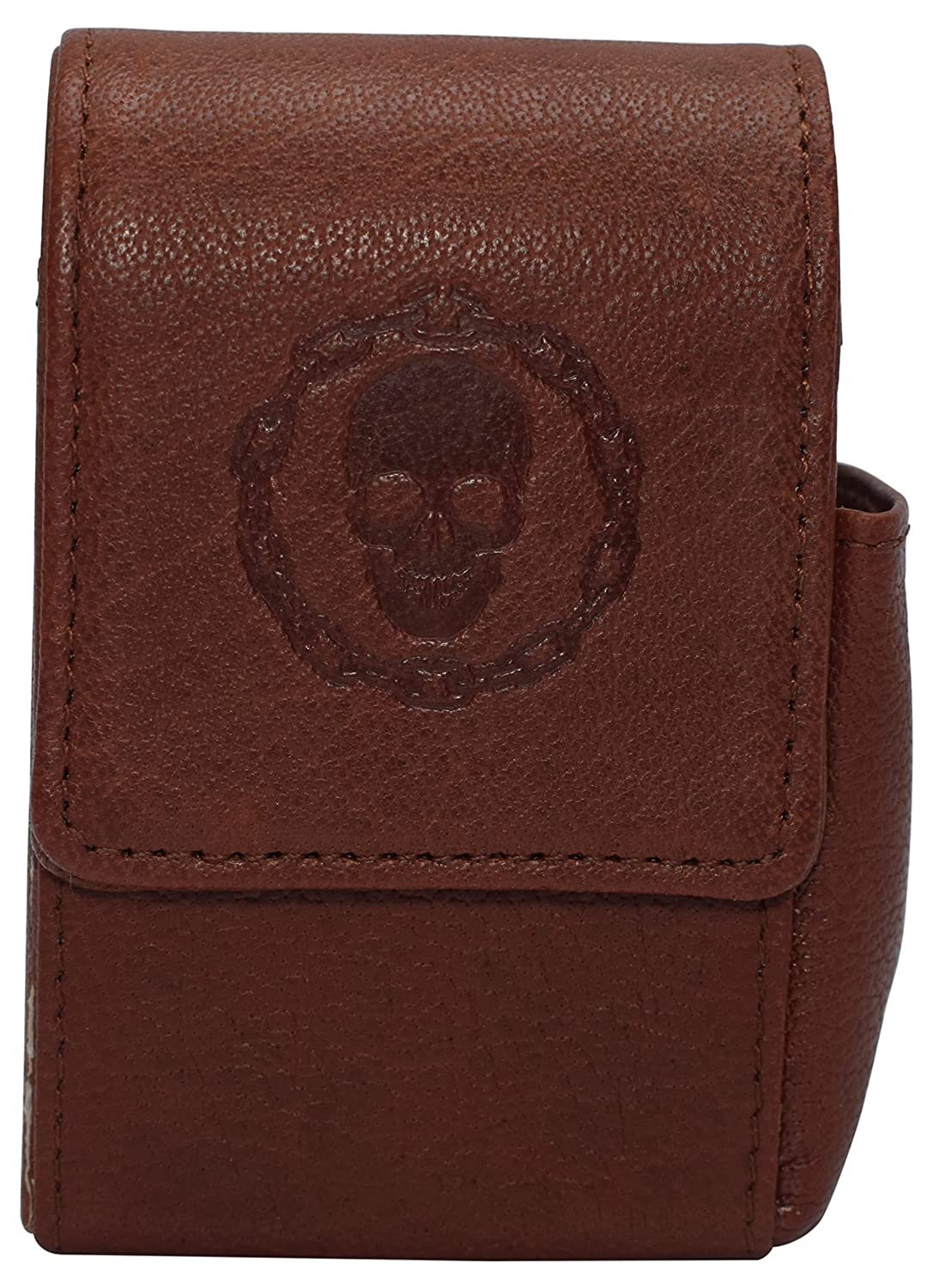Cigarette Storage Organizer Genuine Leather Tobaccos Pouch Lighter Holder Logos - Picture 13 of 14
