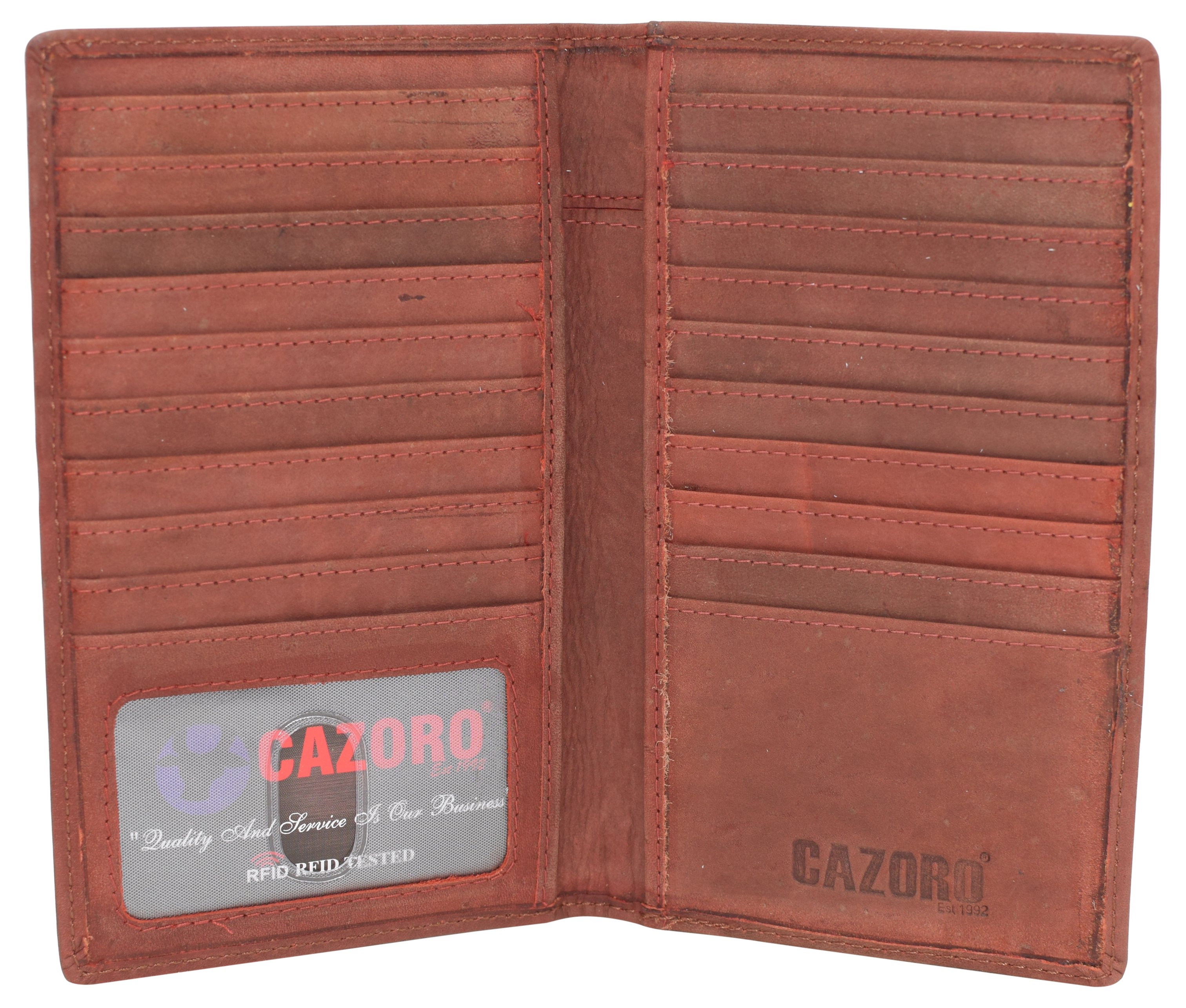 ビンテージ　専用 RFID Blocking Premium Vintage Leather Long Bifold Credit Card ID