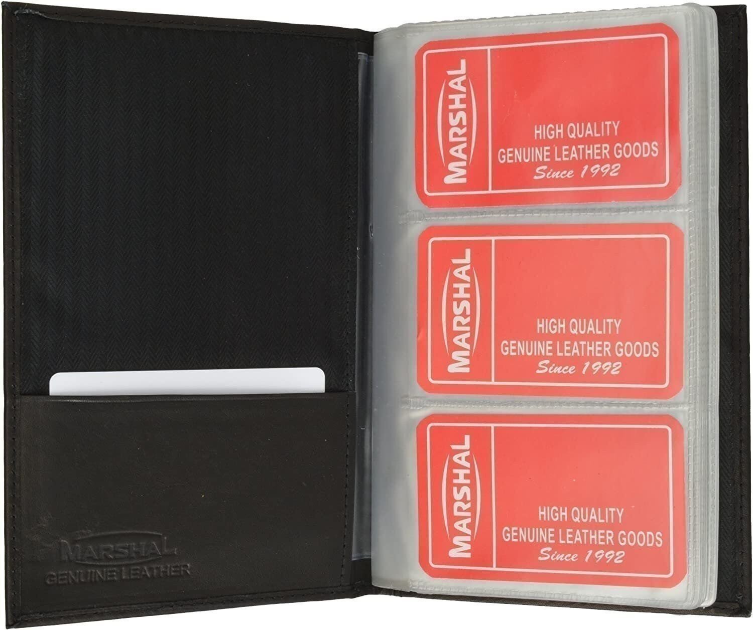 Leather 120 Cards Business Name ID Credit Card Holder Book Case Keeper Organizer