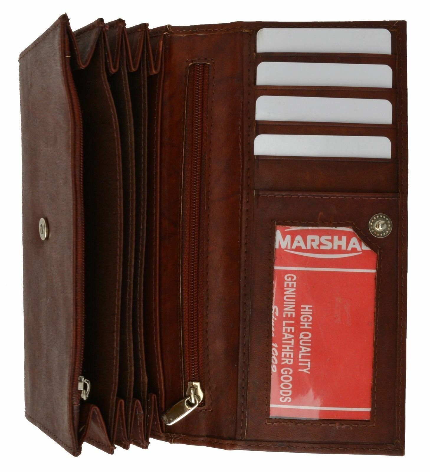 Burgundy Genuine Leather Wallets For Women's Ladies Wallet Clutch Accordion New