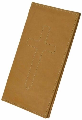 New Hand Crafted Genuine Soft Leather Checkbook Cover with Duplicate Flap - Picture 23 of 26