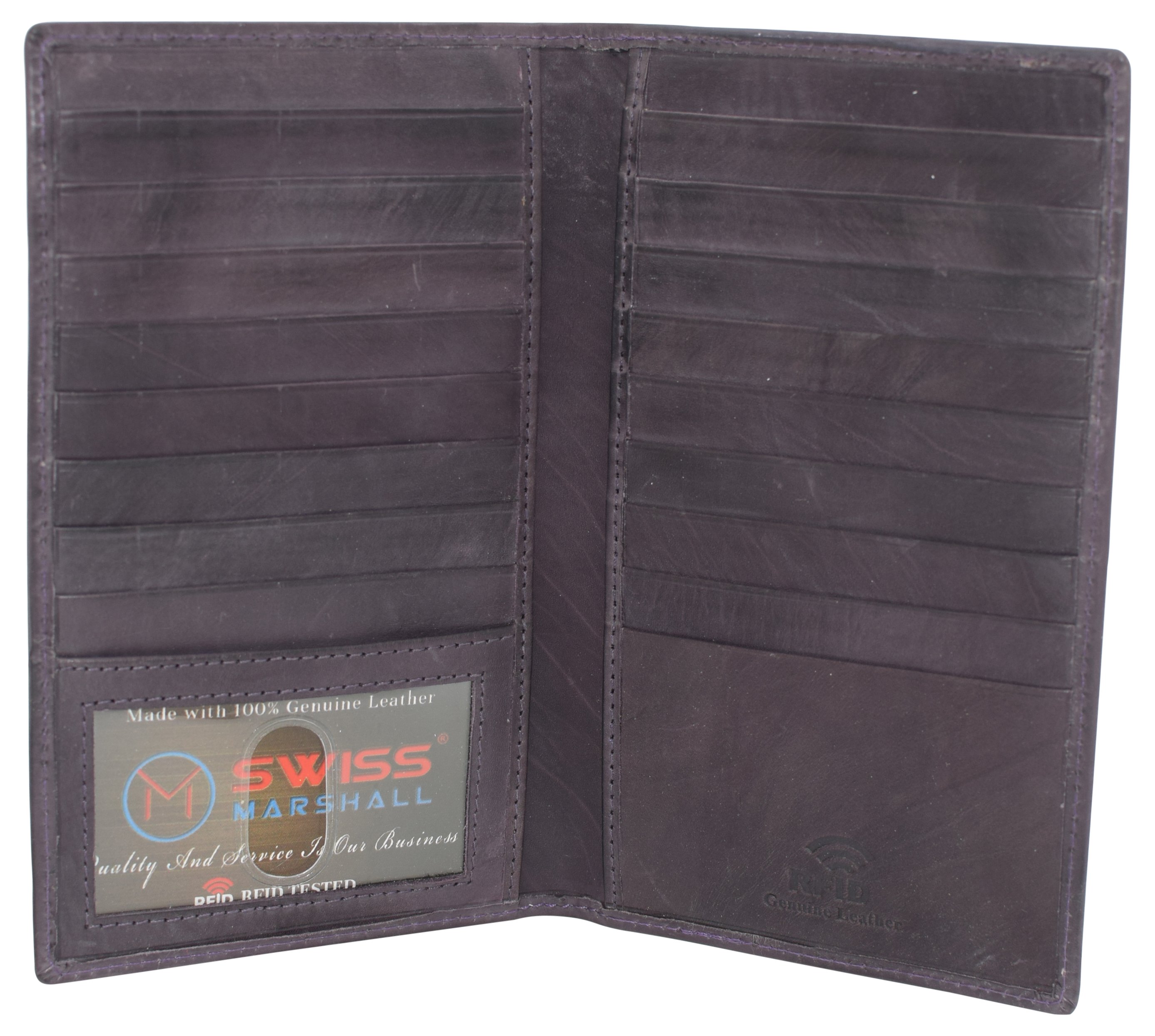 Bifold RFID Blocking Premium Leather Credit Card ID Holder Long Wallet - Picture 9 of 9