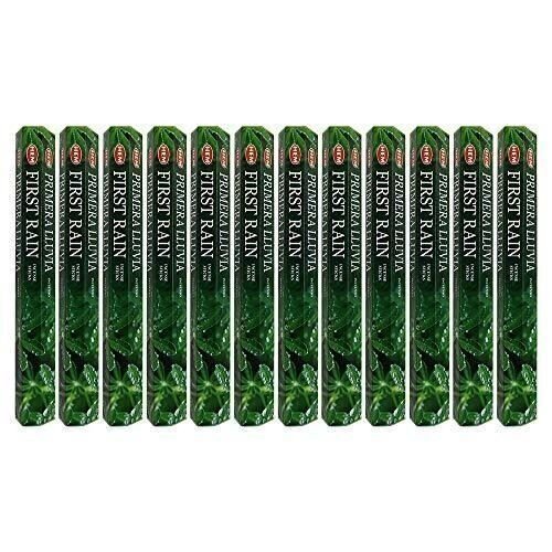Hem First Rain Incense Sticks - Pack of 12 Tubes, 20 Sticks Each Box, Total 240