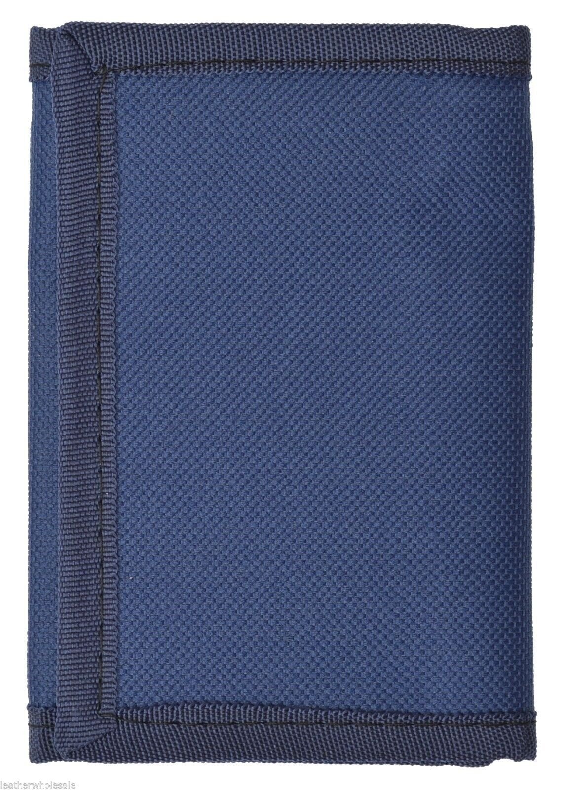 Kids Mens Solid Color Tri-Fold Wallet - Navy Blue