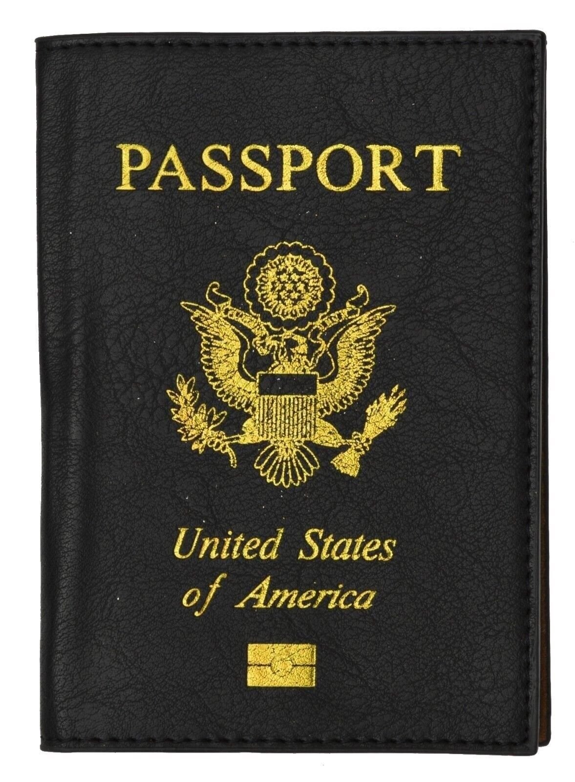Travel Leather USA Passport Organizer Holder Card Protector Cover Wallet Black!!