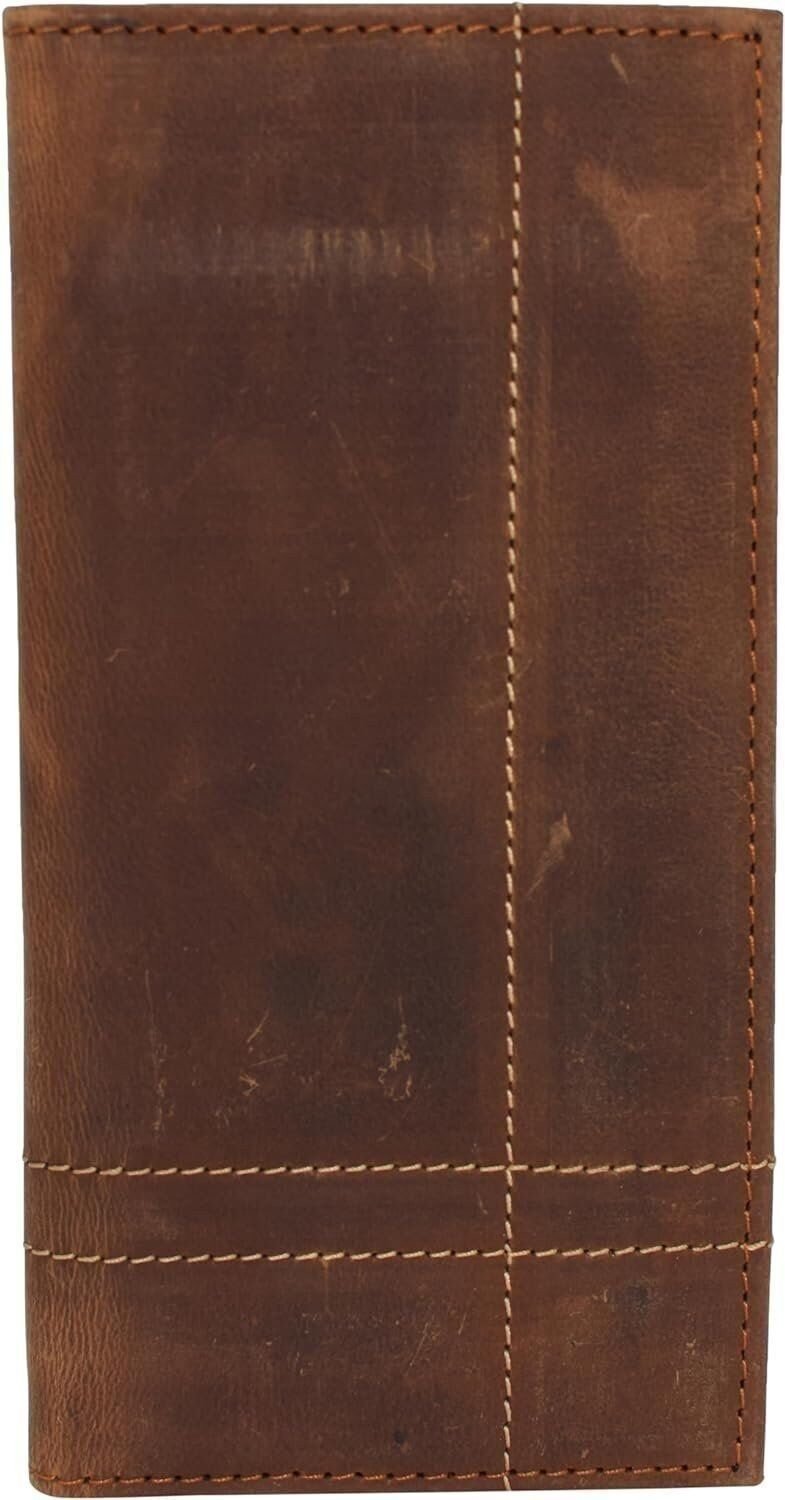 CAZORO Vintage Leather RFID Blocking Long Bifold Checkbook Cover Holder for...