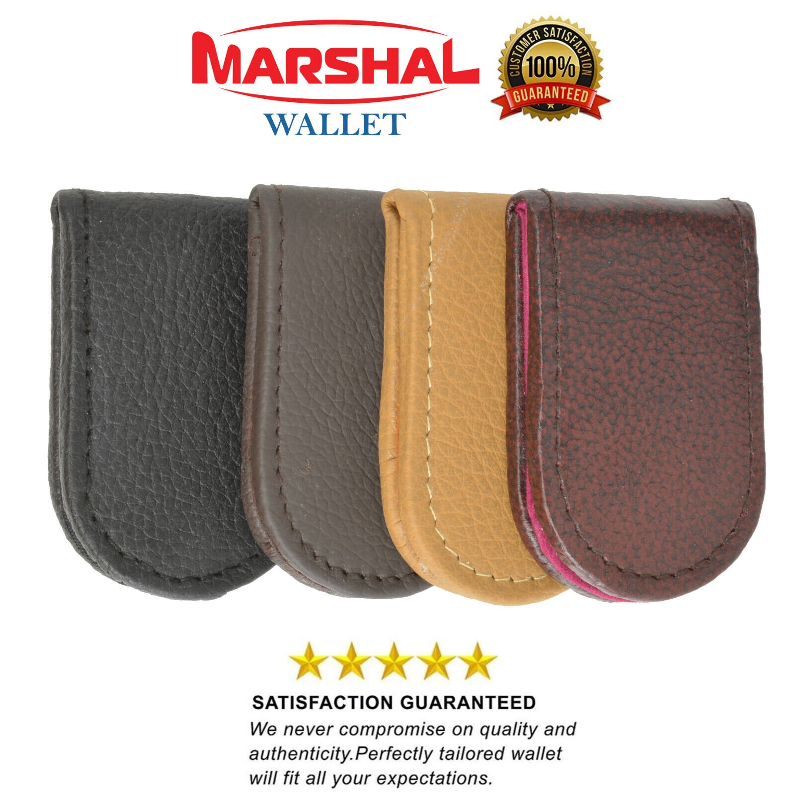 Men's  Leather Strong Magnetic Money Clip