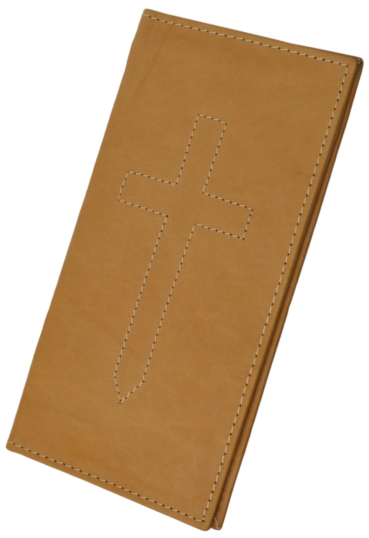 New Hand Crafted Genuine Soft Leather Checkbook Cover with Duplicate Flap - Picture 26 of 26