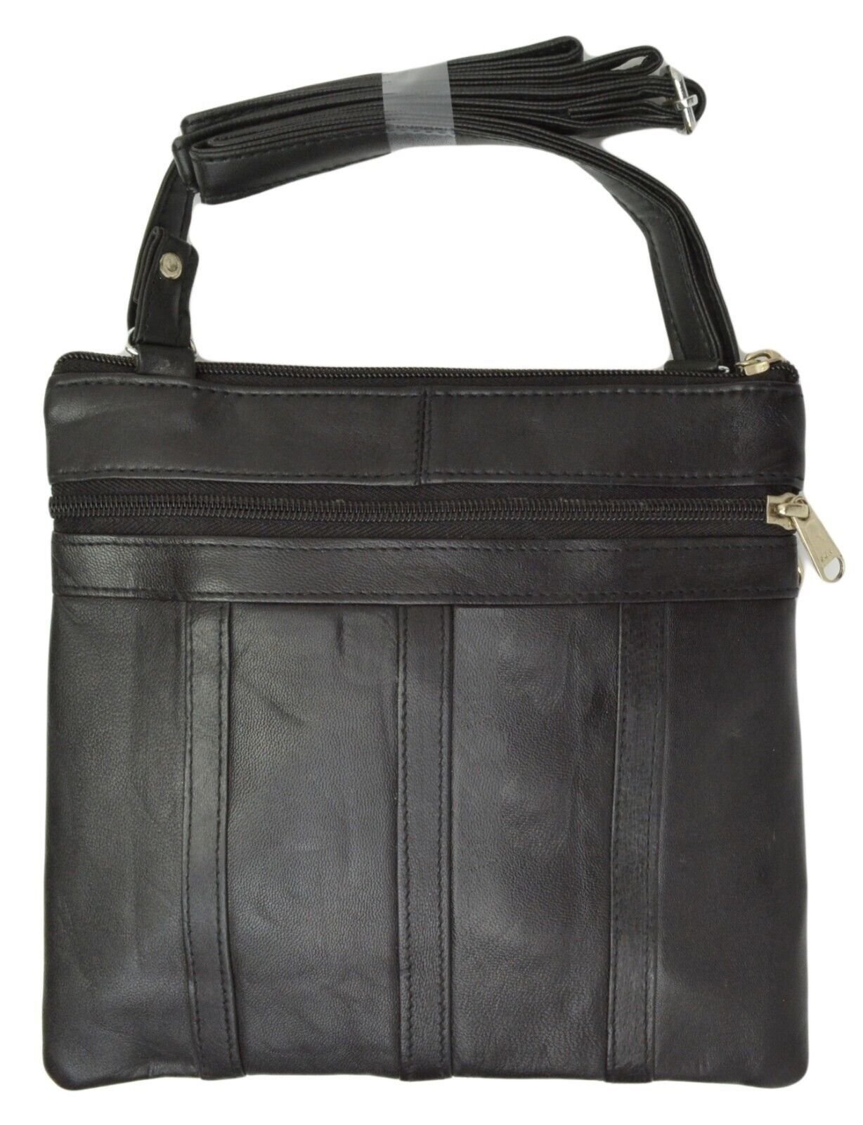 Womens Genuine Leather Cross Body Bag Shoulder Bag Black Ladies Bag