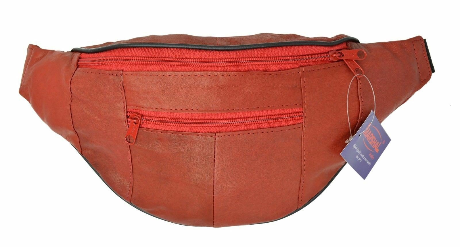 Genuine Leather Fanny Pack Pouch Waist Bag Slim Design New colors