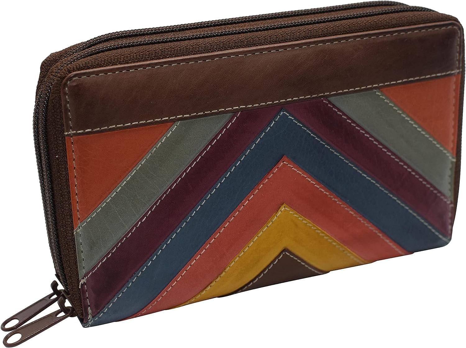 CAZORO RFID Blocking Genuine Leather Zip Around Large Wallet for Women Credit... - Picture 22 of 25