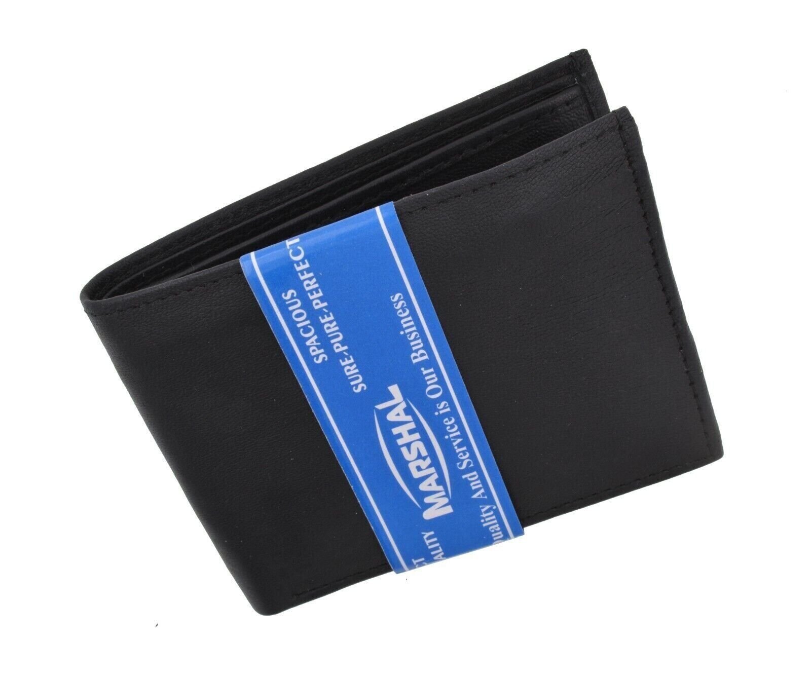 New Mens Slim Thin Bifold Genuine Leather Wallet ID Credit Card Billfold Holder