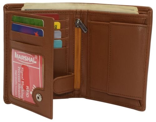 Genuine Leather RFID Signal Blocking Wallets For Men - Large Capacity - Hipster - Picture 11 of 12
