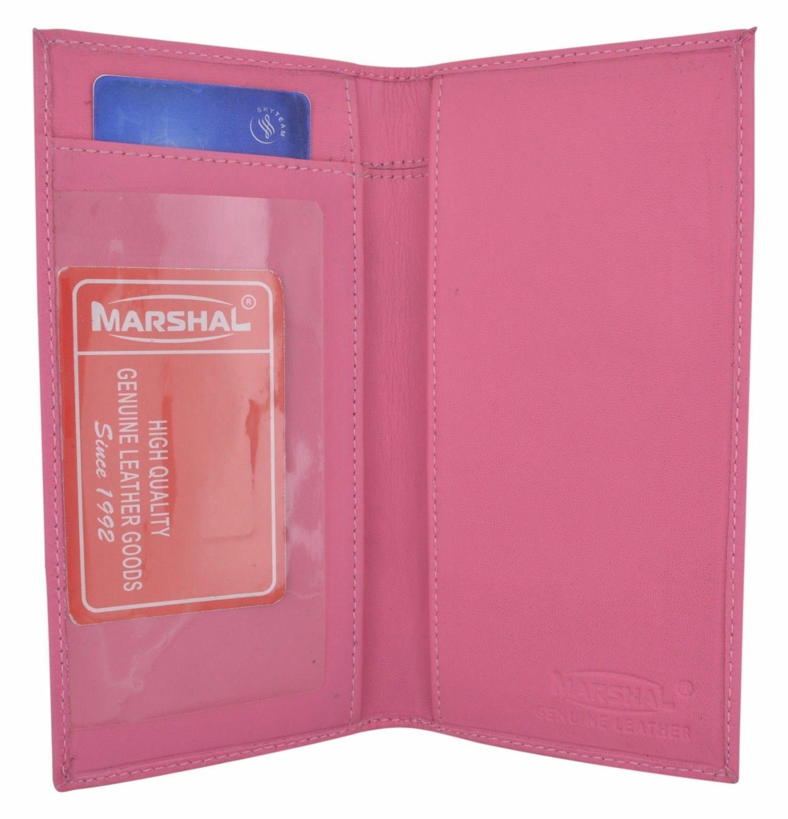 Genuine Leather PLAIN Checkbook Cover Pink NEW!!!