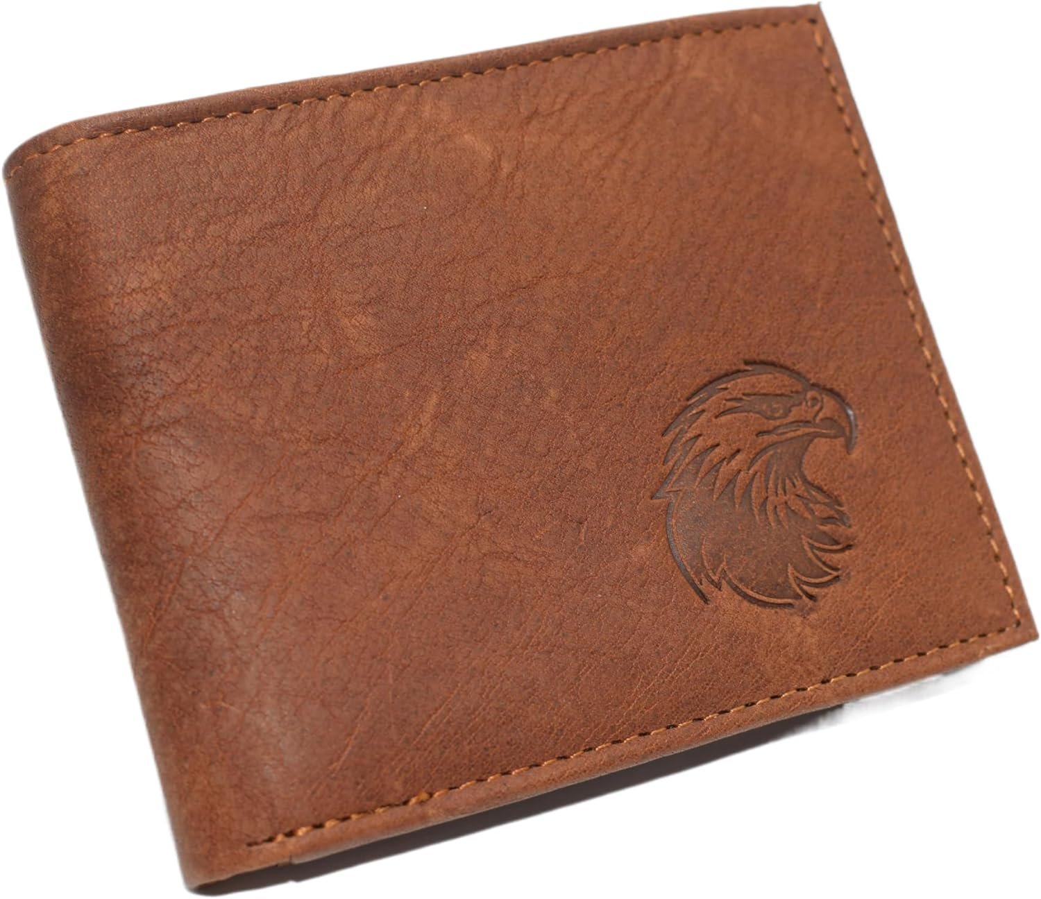 Marshal American Eagle Genuine Leather Bifold Trifold RFID Blocking Wallet...