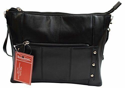Women's Genuine Leather Stylish Evening Shoulder Purse Bag W/Adjustable Strap