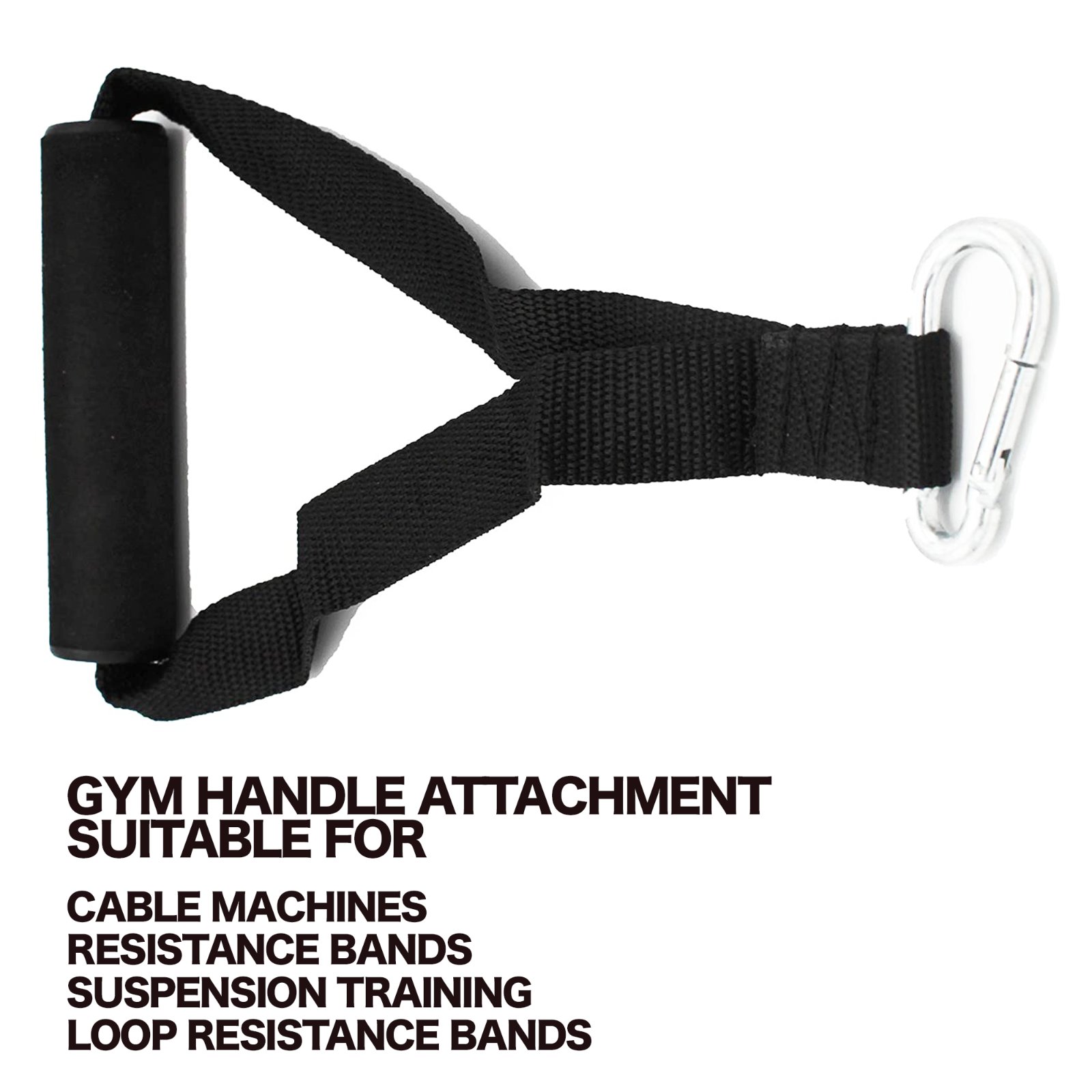 MULTI GYM CABLE MACHINE ATTACHMENT SINGLE/DOUBLE STIRRUP/SEATED ROW HANDLE GRIP - Picture 42 of 72