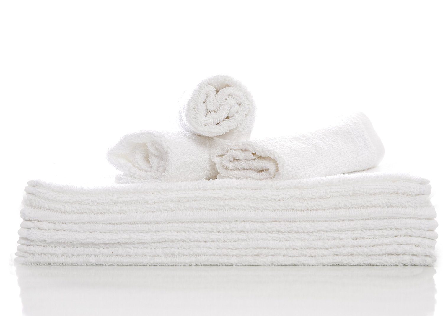 Wealuxe Cotton Washcloths Soft Absorbent Face Towels 12x12 Inch White -24/48/pk - Picture 11 of 18