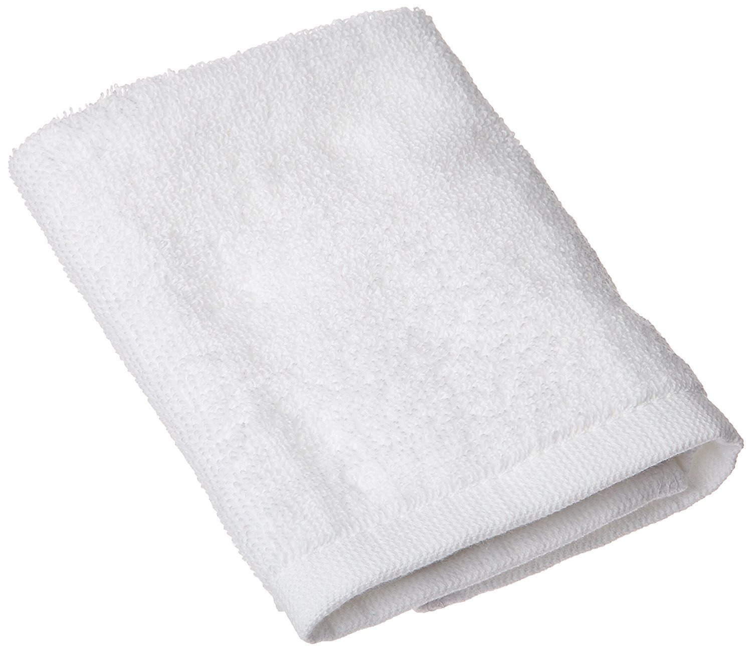 Wealuxe Cotton Washcloths - Soft Absorbent Bathroom Face Towels - 12x12 inch - White - 24 Pack